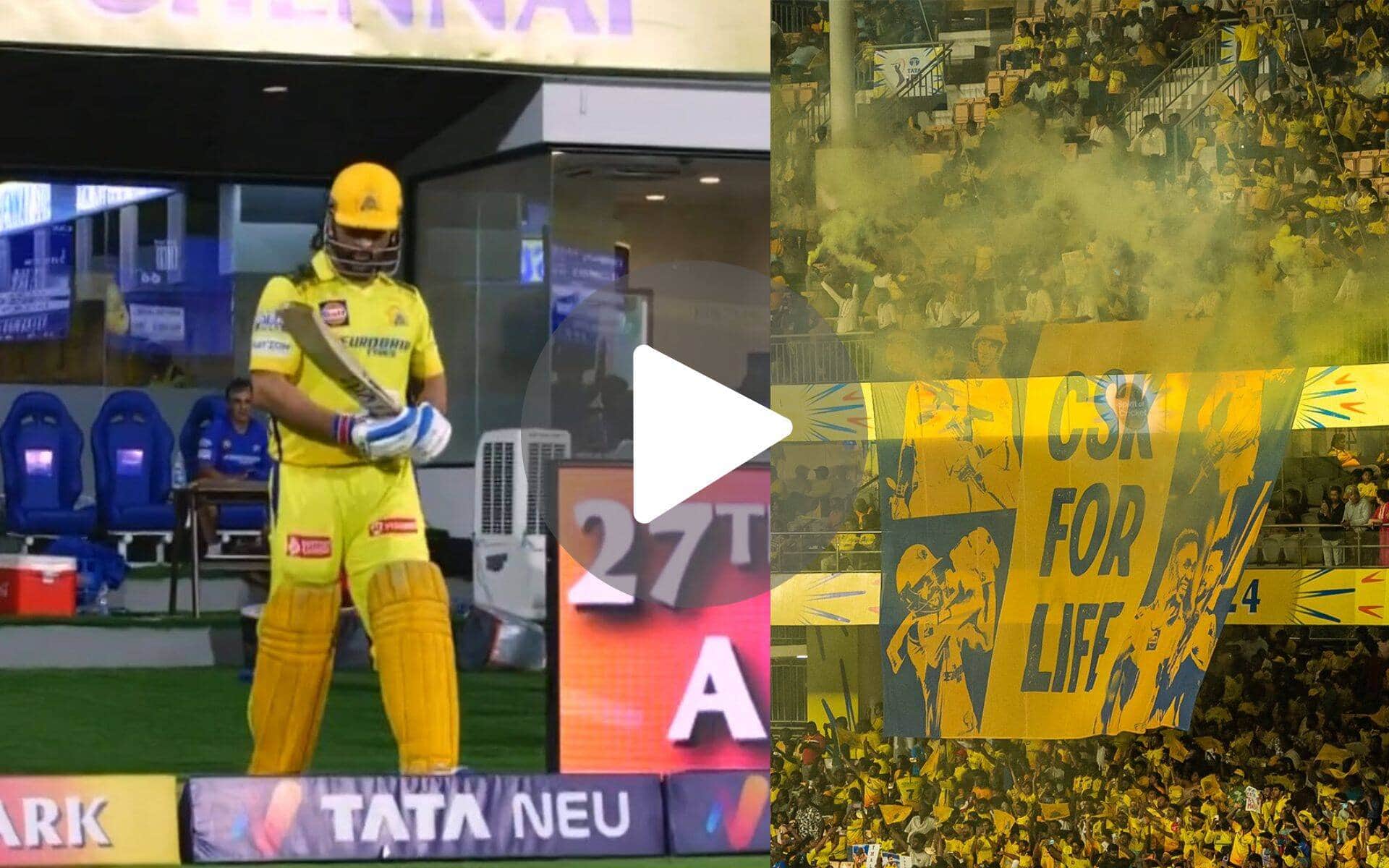 [Watch] CSK Fans Disrupt Chepauk With Stadium-Shaking Chants On MS Dhoni's Mass Entry
